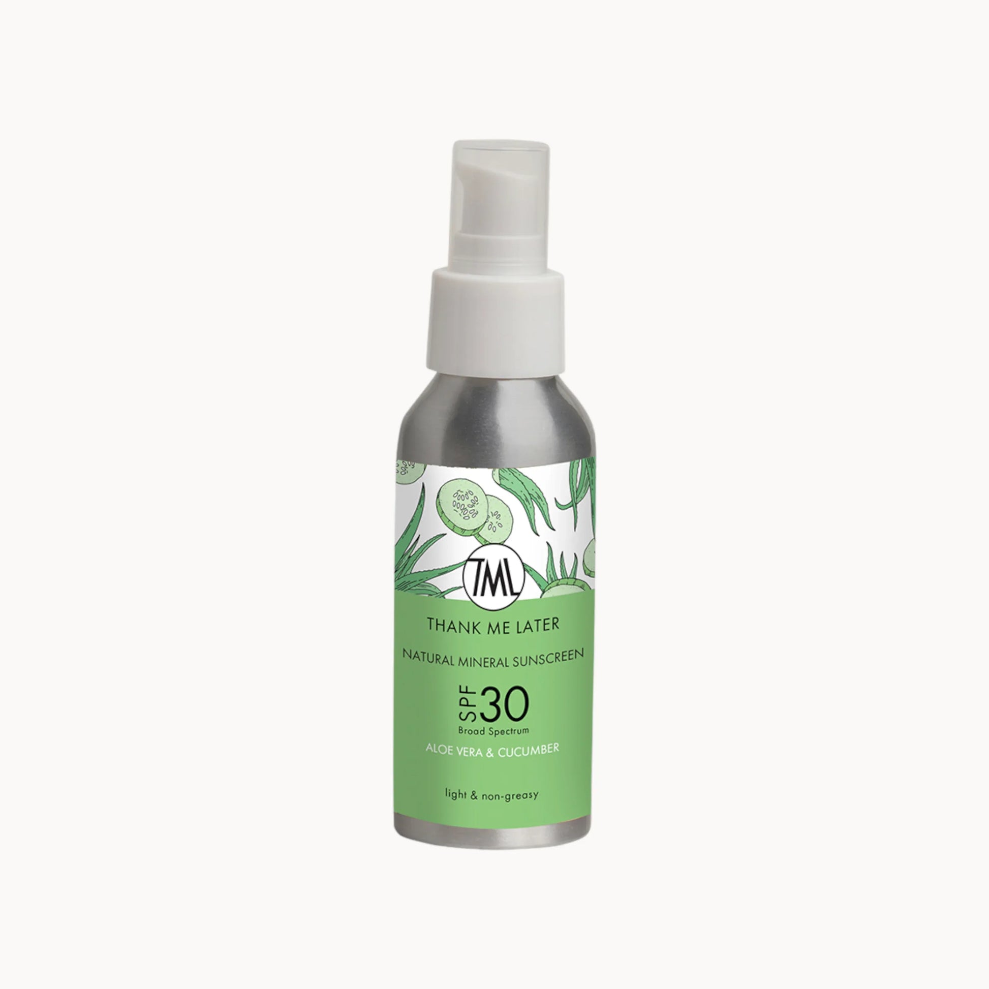 THANK ME LATER - NATURAL MINERAL SPF 30 - ALOE VERA & CUCUMBER - dehuidspecialistshop